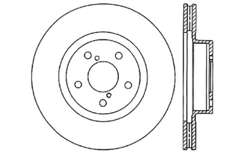 Stoptech 127.47012L | StopTech Subaru Forester Sport Drilled/Slotted Rotor, Front Left; 1998-2002