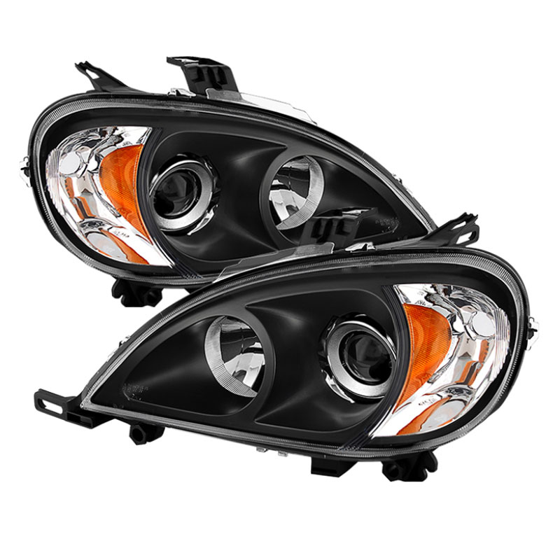 SPYDER 9028212 | Xtune Mercedes Benz W163 Ml-Class 98-01 Projector Headlights Black PRO-JH-MBW16398-BK; 1998-2001