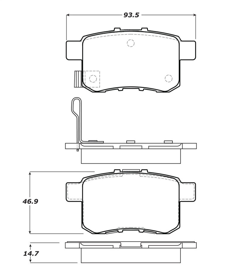 Stoptech 308.13360 | StopTech Street Brake Pads Acura TSX, Rear; 2009-2010