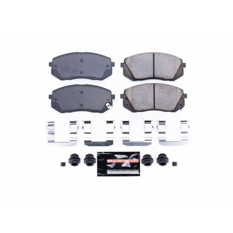 PowerStop z23-1295 | Power Stop 15-16 Hyundai Sonata Front Z23 Evolution Sport Brake Pads w/Hardware; 2015-2016