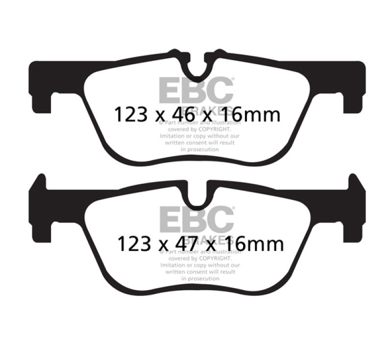 EBC dp22132 | 14+ BMW 228 Coupe 2.0 Turbo ATE calipers Greenstuff Rear Brake Pads; 2014-2023