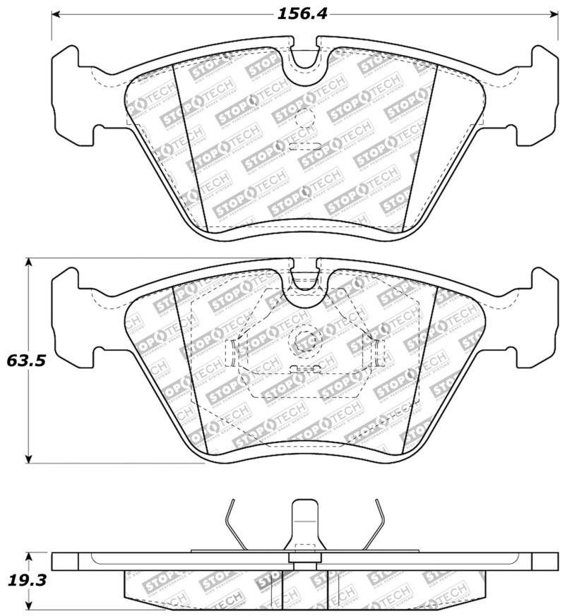 Stoptech 309.03940 | StopTech Sport Brake Pads BMW M3, Front; 1994-2005