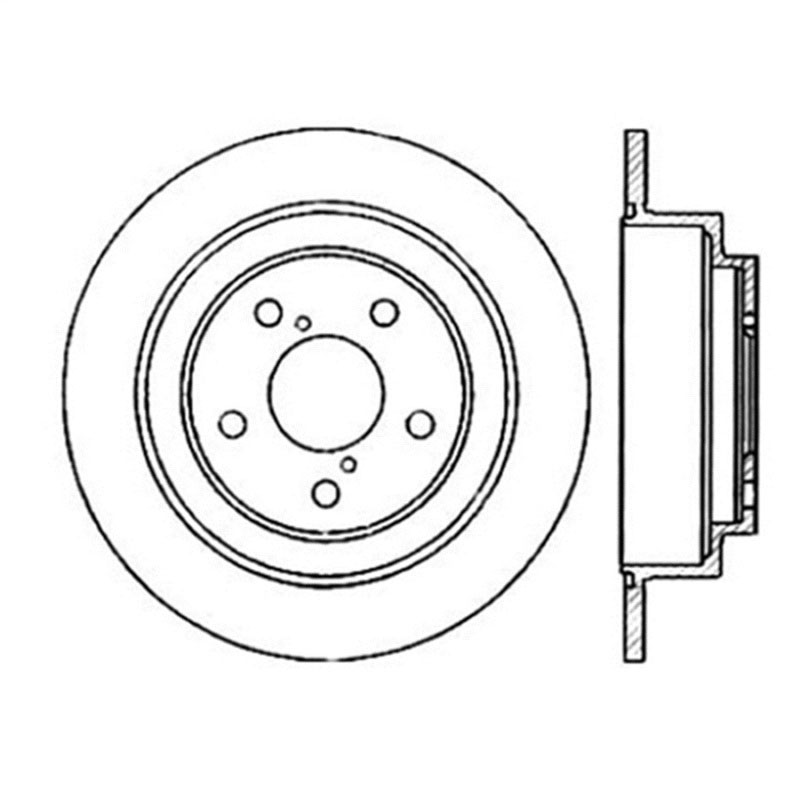 Stoptech 126.47011SR | StopTech Subaru Forester Sport Slotted Brake Rotor, Rear Right; 1998-2008