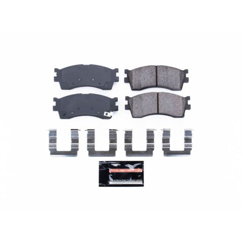 PowerStop z23-889 | Power Stop 02-05 Kia Rio Front Z23 Evolution Sport Brake Pads w/Hardware; 2002-2005