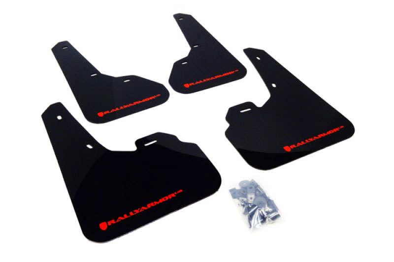 Rally Armor mf17-ur-blk/rd | 2010+ Mazda3/Speed3 UR Black Mud Flap w/ Red Logo; 2010-2021