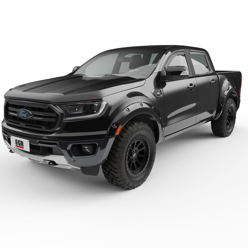 EGR 793554g1 | 19-22 Ford Ranger Painted To Code Shadow Traditional Bolt-On Look Fender Flares Black Set Of 4; 2019-2022