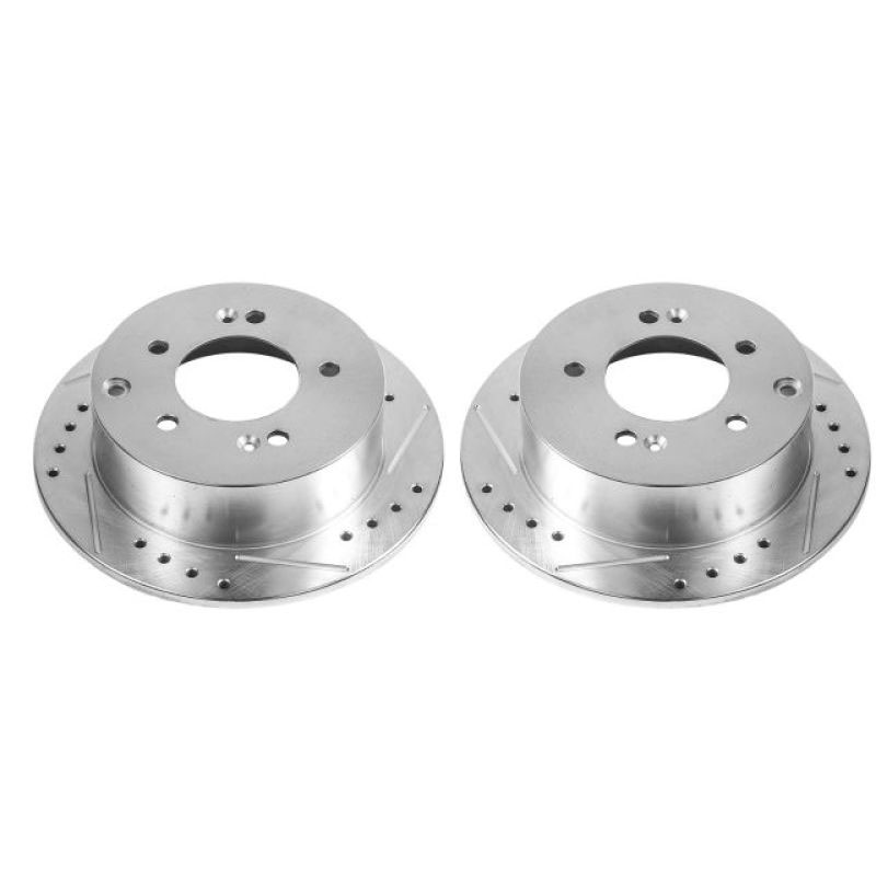 PowerStop jbr1522xpr | Power Stop 10-13 Kia Forte Rear Evolution Drilled & Slotted Rotors - Pair; 2010-2013