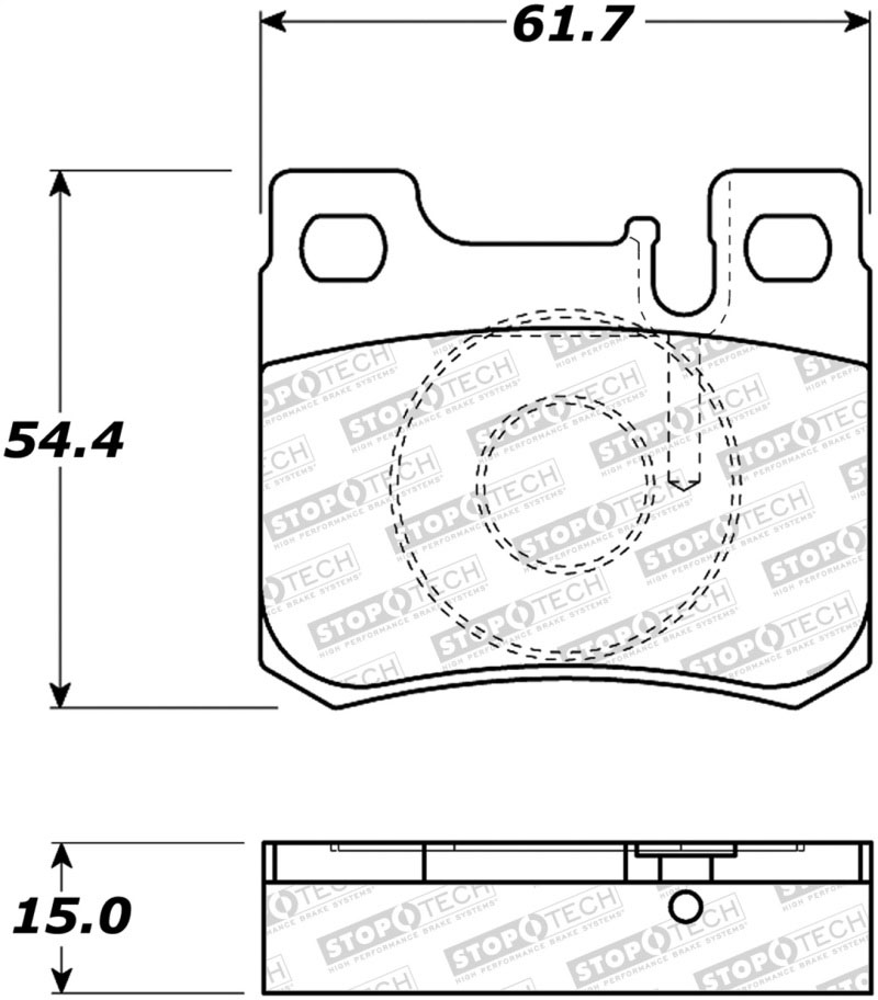 Stoptech 308.06200 | StopTech Street Brake Pads Mercedes-Benz 300E Base ASR, Rear; 1990-1992