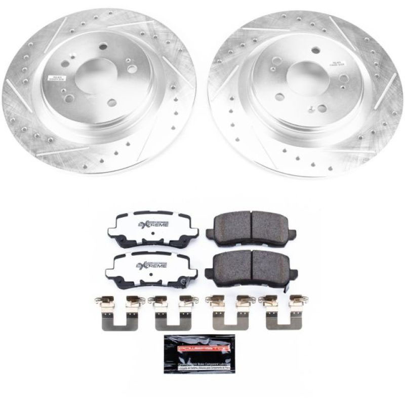 PowerStop k7903-26 | Power Stop 18-19 Honda Odyssey Rear Z26 Street Warrior Brake Kit; 2018-2022