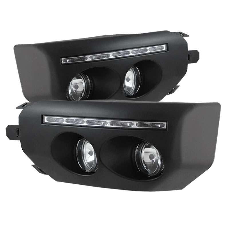 SPYDER 5075161 | Spyder Toyota FJ Cruiser Fog Lights With LED Daytime Running Lights - Black - (FL-DRL-TFJ07-BK); 2007-2011