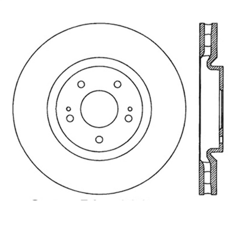 Stoptech 126.46064SR | StopTech Mitsubishi Lancer Sport Slotted Brake Rotor, Front Right; 2003-2006