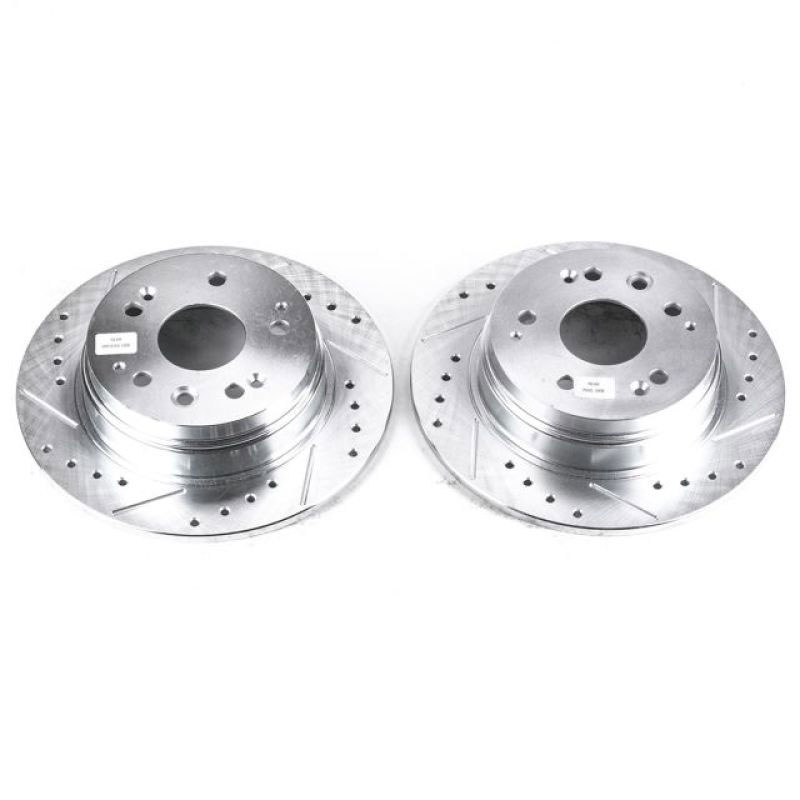 PowerStop jbr961xpr | Power Stop 01-03 Acura CL Rear Evolution Drilled & Slotted Rotors - Pair; 2001-2003