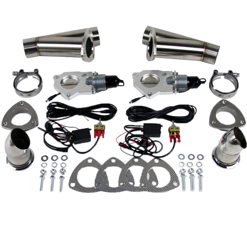 Granatelli Motor Sports 307525k | Granatelli 2.5in Stainless Steel Electronic Dual Exhaust Cutout