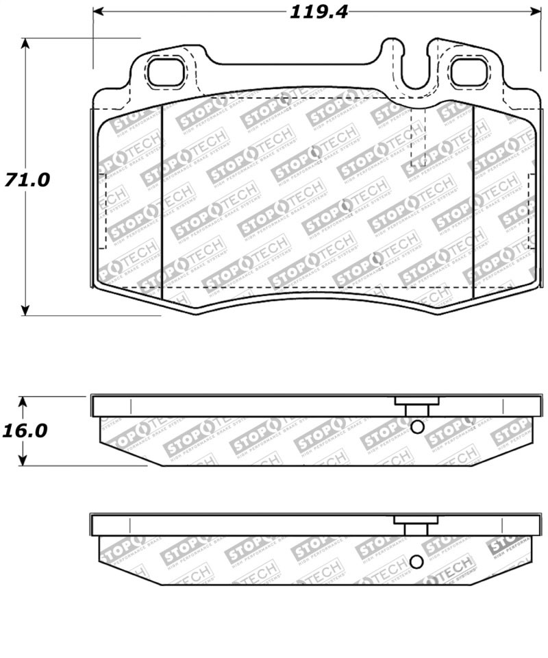 Stoptech 308.08470 | StopTech Street Brake Pads Mercedes-Benz SL600, Front; 1994-2002