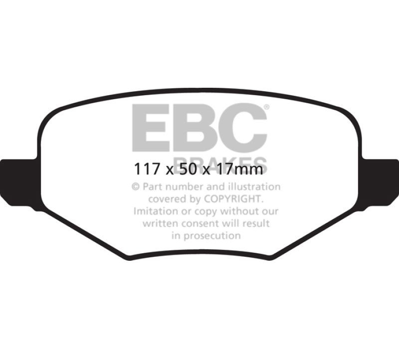 EBC dp61826 | 11+ Ford Explorer 2.0 Turbo 2WD Greenstuff Rear Brake Pads; 2011-2023