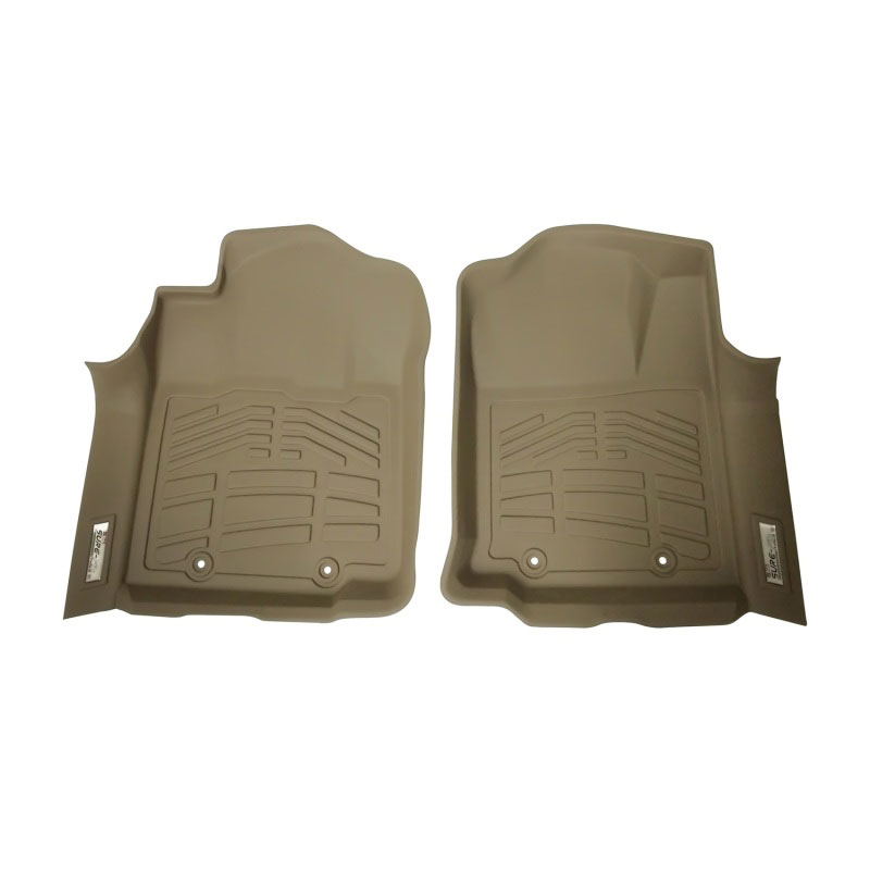 Westin 72-130053 | 12-15 Toyota Tacoma Reg/Access/Dbl Cab (double hook) Wade Sure-Fit Floor Liners Front - Tan; 2012-2015