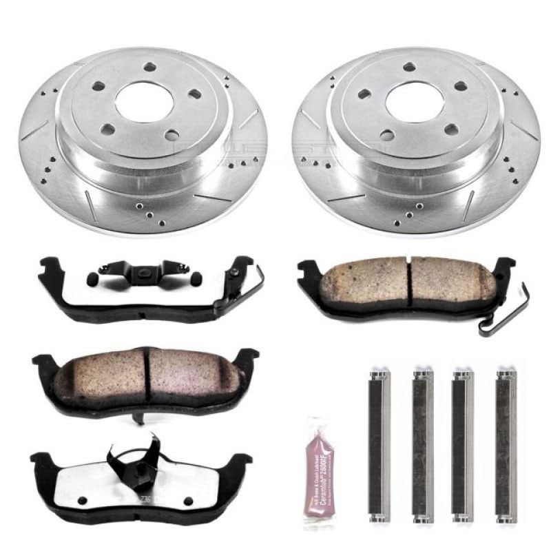 PowerStop k2221-36 | Power Stop 06-10 Jeep Commander Rear Z36 Truck & Tow Brake Kit; 2006-2010