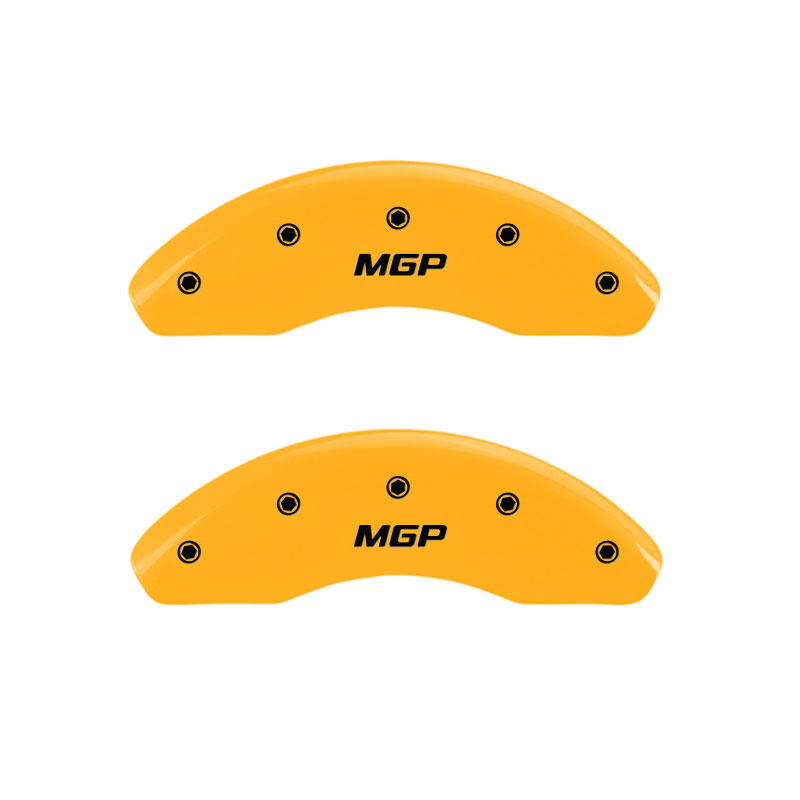 MGP 21190FMGPYL | MGP 2 Caliper Covers Engraved Front MGP Yellow Finish Black Characters 2018 Kia Rio; 2018-2018