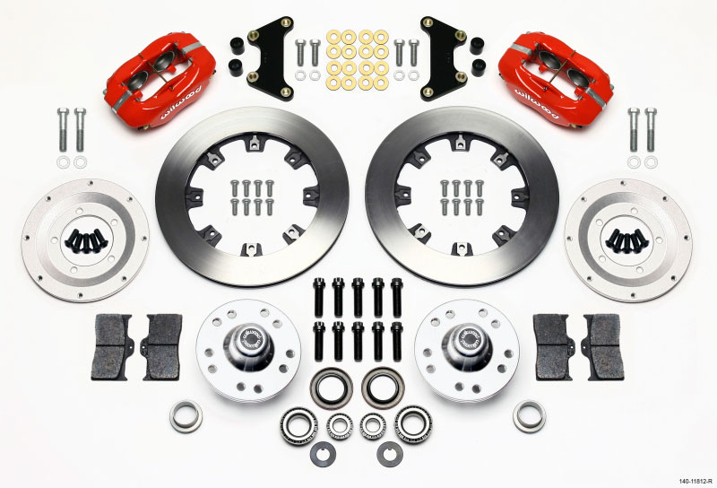 Wilwood 140-11812-r | Forged Dynalite Front Kit 12.19in Red 49-54 Chevy/53-62 Corvette (*Line Kit Needed*); 1954-2021