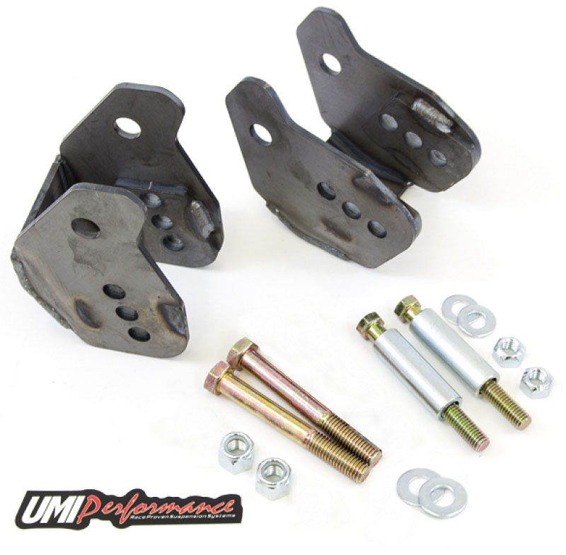 UMI Performance 4010 | 64-72 GM A-Body Rear Lower Control Arm Relocation Brackets- Weld In; 1964-1972