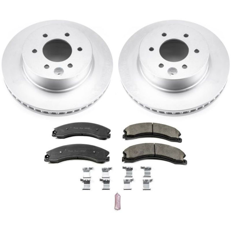 PowerStop crk7875 | Power Stop 16-18 Nissan Titan XD Front Z17 Evolution Geomet Coated Brake Kit; 2016-2018