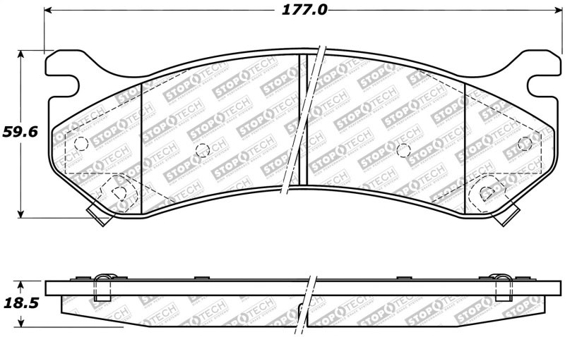 Stoptech 305.07850 | StopTech Street Select Brake Pads GMC Yukon, Front; 2000-2006