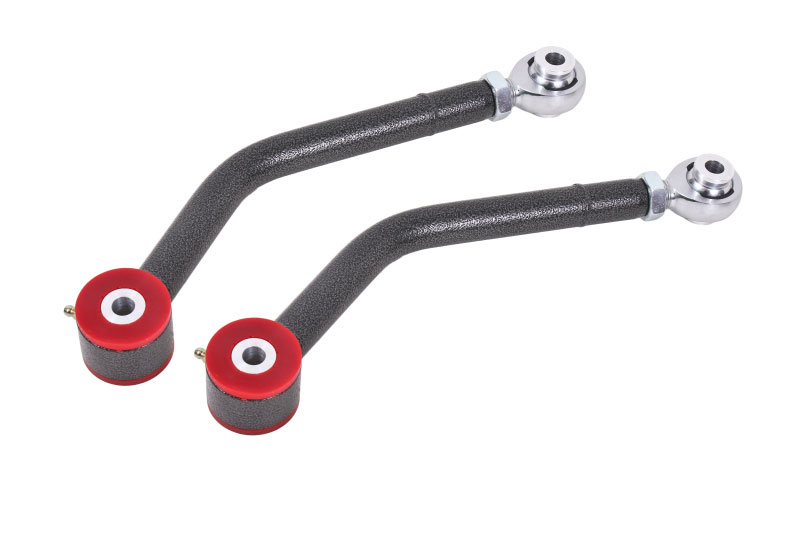 BMR Suspension uca111h | BMR 08-17 Challenger Upper Control Arms Single Adj. Rod Ends (Polyurethane) - Black Hammertone; 2008-2017