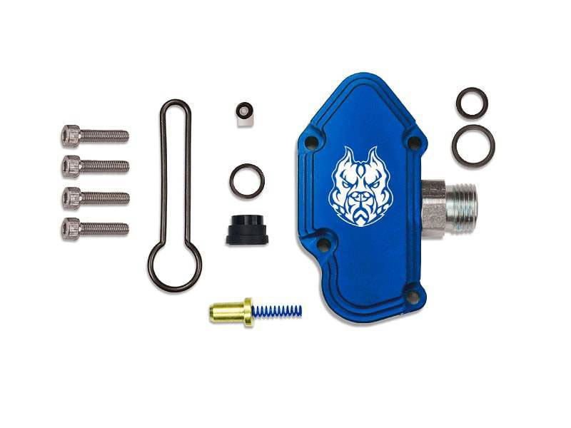 Sinister Diesel sd-fuelblk-6.0 | 03-07 Ford Powerstroke 6.0L Blue Spring Kit with Billet Spring Housing; 2003-2007