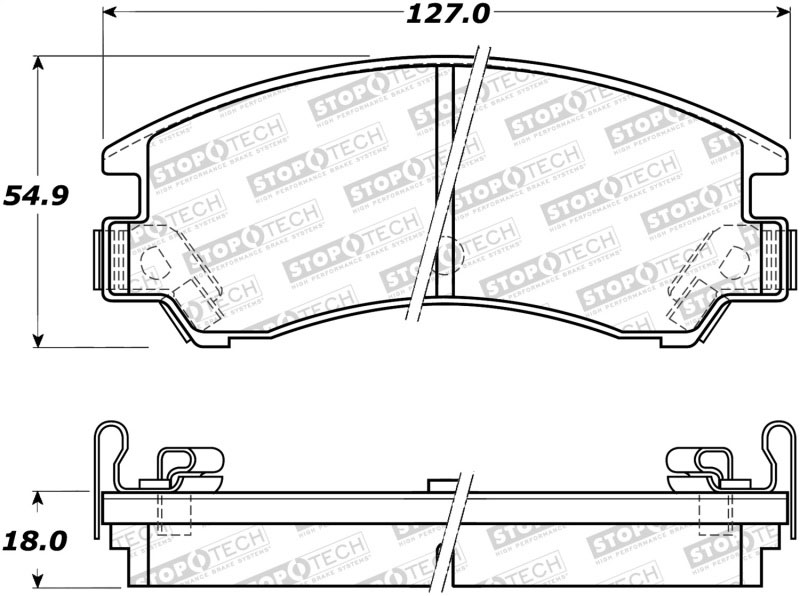 Stoptech 308.03110 | StopTech Street Brake Pads Subaru XT, Front; 1985-1991