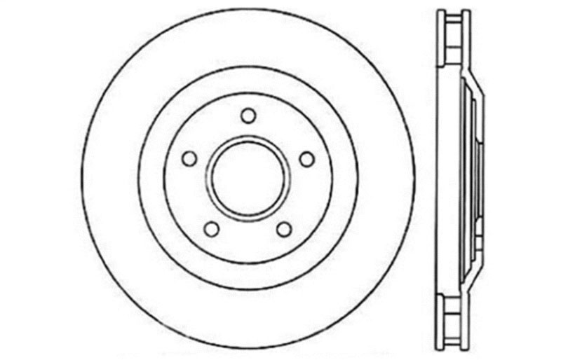 Stoptech 127.62060R | StopTech Cadillac XLR Sport Drilled/Slotted Rotor, Front Right; 2004-2009