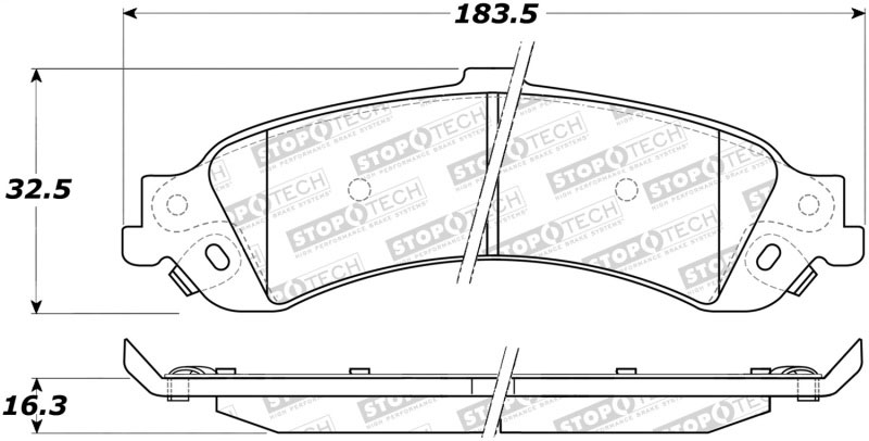 Stoptech 308.08340 | StopTech Street Brake Pads GMC Yukon, Rear; 2000-2006