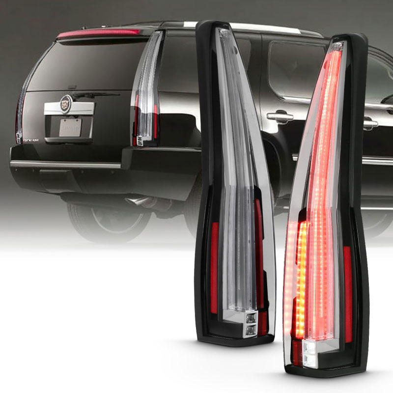 ANZO 311296 | 2007-2014 Cadillac Escalade Led Taillights Red/Clear; 2007-2014