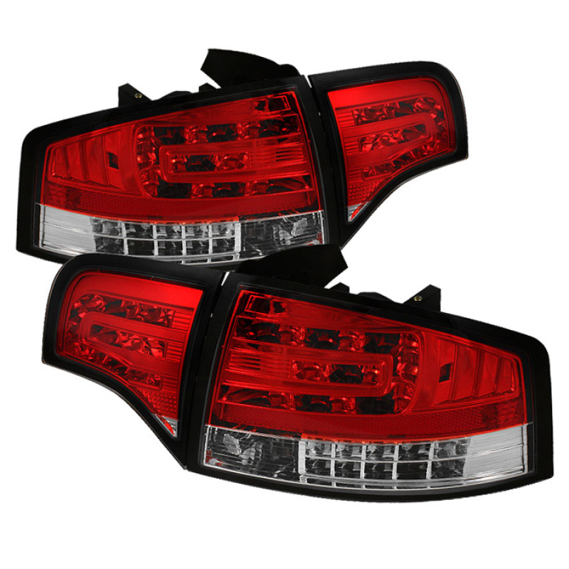 SPYDER 5029294 | Spyder Audi A4 4Dr LED Tail Lights - Red Clear - (ALT-YD-AA406-G2-LED-RC); 2006-2008