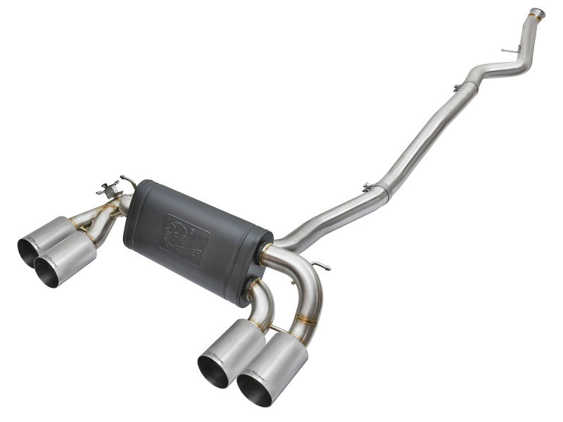 aFe 49-36330-1p | 16-18 BMW M2 L6-3.0L MACH Force-Xp 3in to 2.5in 304 SS Cat-Back Exhaust System-Quad Polish Tips; 2016-2018