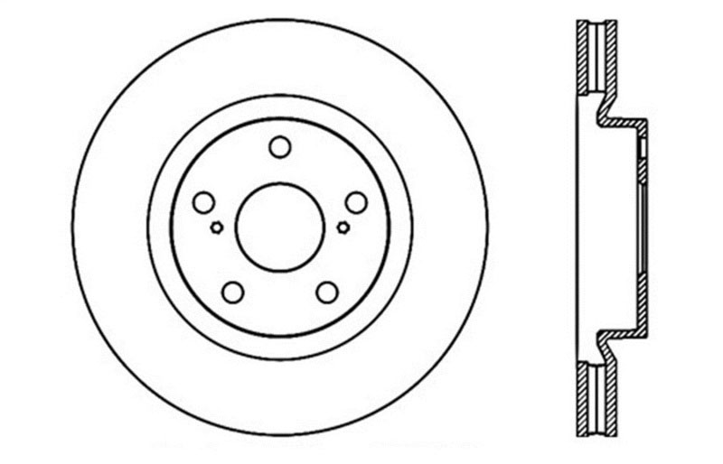 Stoptech 128.44146CL | StopTech Lexus ES350 Sport Cryo Cross Drilled Rotor, Front Left; 2007-2017