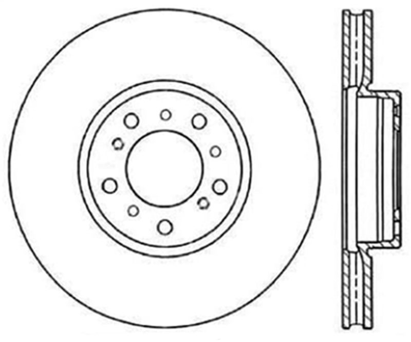 Stoptech 128.34058L | StopTech BMW M3 Sport Cryo Cross Drilled Rotor, Front Left; 2001-2006