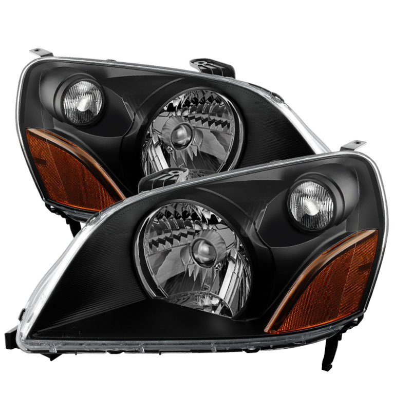 SPYDER 9023699 | Xtune Honda Pilot 03-05 Crystal Headlights Black HD-JH-HPIL03-AM-BK; 2003-2005