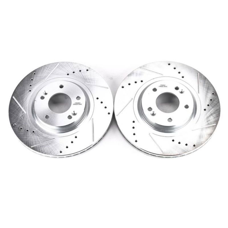 PowerStop jbr1723xpr | Power Stop 15-19 Kia Sedona Front Evolution Drilled & Slotted Rotors - Pair; 2015-2019