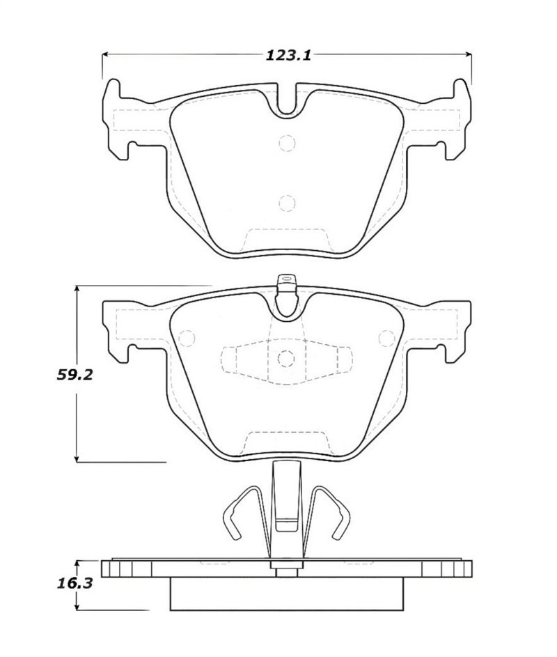 Stoptech 308.11700 | StopTech Street Brake Pads BMW X1 xDrive 28i, Rear; 2010-2014