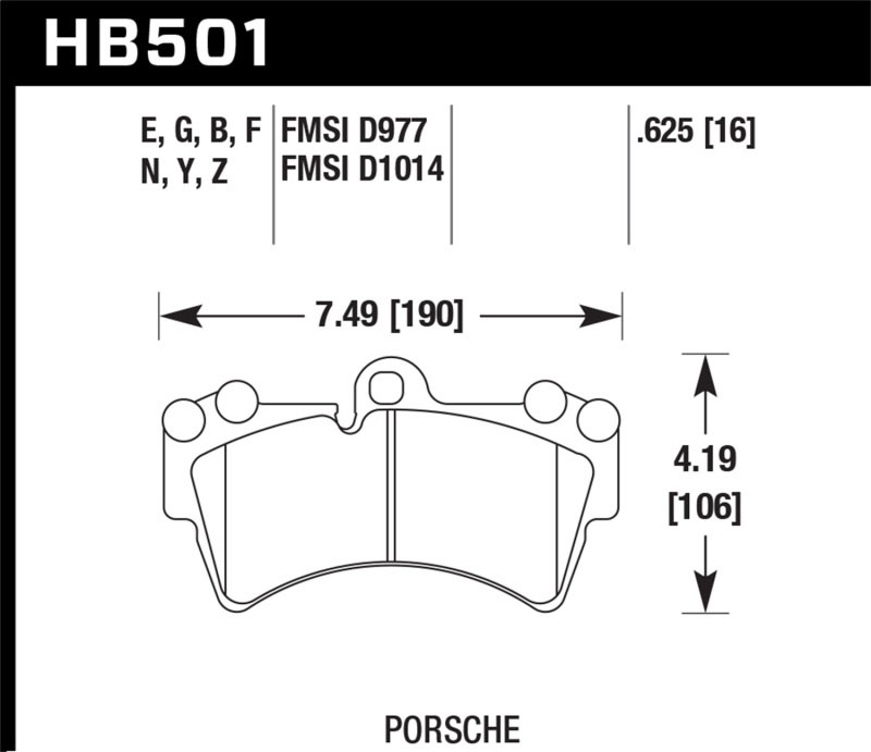 Hawk Performance HB501N.625 | Hawk 07-15 Audi Q7 Base / Premium HP+ Compound Front Brake Pads; 2007-2015