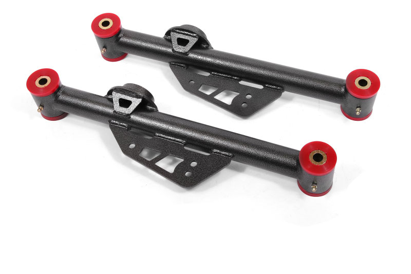 BMR Suspension TCA015H | BMR Lower Control Arms w/poly bushings V8 Black Hammertone; 1999-2001