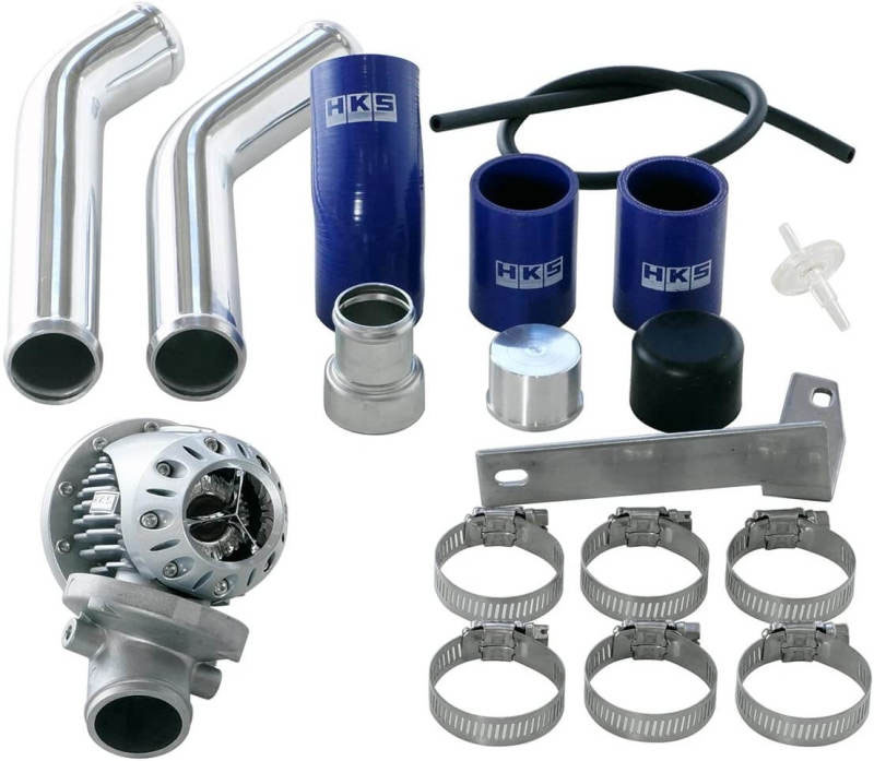 HKS 71008-am015 | 08+ Evo 10 SSQV4 BOV Kit Includes 2 Polished Aluminum Pipes; 2008-2010