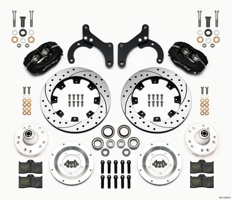 Wilwood 140-12459-d | Forged Dynalite Front Kit 12.19in Drilled 59-64 Chevy Impala / 63-64 Corvette; 1959-1964