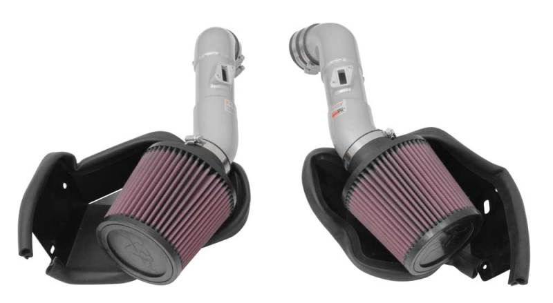 K&N Engineering 697083ts | K&N 14-15 Infiniti Q50 3.7L V6 Dual Silver Typhoon Short Ram Intakes; 2014-2015