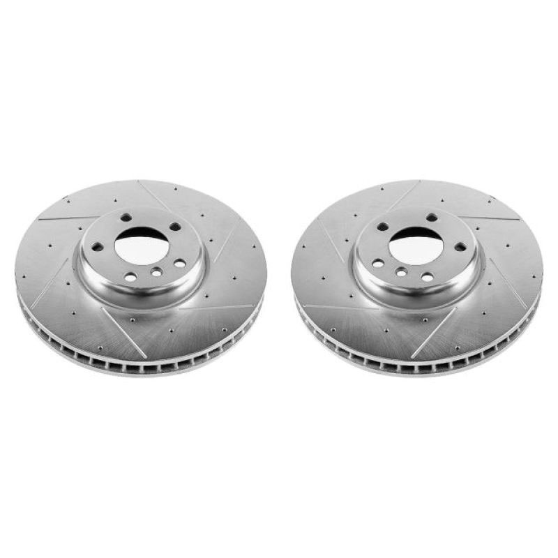 PowerStop ebr1230xpr | Power Stop 10-17 BMW 535i GT Front Evolution Drilled & Slotted Rotors - Pair; 2010-2017