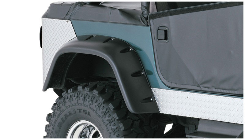 Bushwacker 10060-07 | 59-83 Jeep CJ5 Cutout Style Flares 2pc - Black; 1959-1983