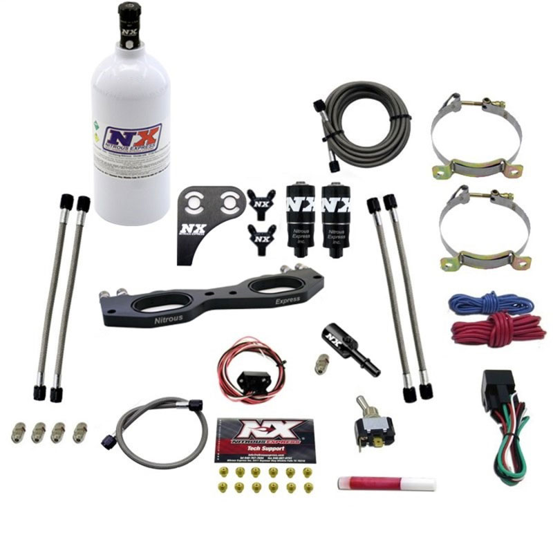 Nitrous Express 67001-2.5P | Polaris RZR 900cc Nitrous Plate Kit w/2.5lb Bottle; 2014-2020