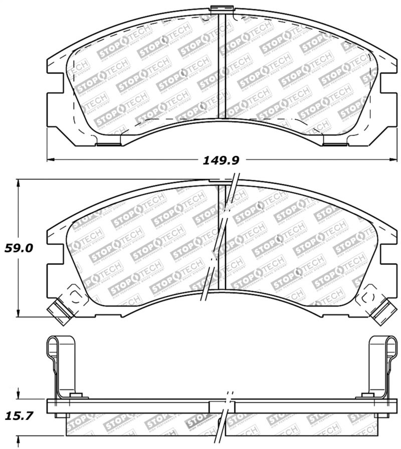 Stoptech 309.05300 | StopTech Sport Brake Pads Mitsubishi 3000GT Spyder SL, Front; 1995-1996