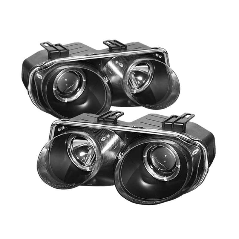 SPYDER 5008695 | Spyder Acura Integra Halo Projector Headlights - Black - (PRO-YD-AI98-HL-BK); 1998-2001