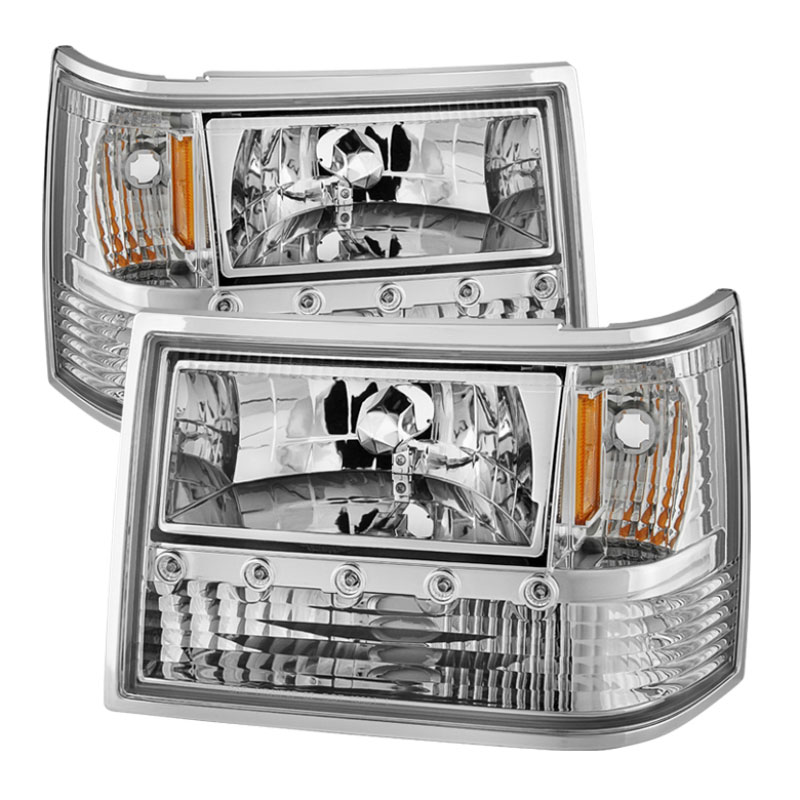 SPYDER 5017659 | xTune Jeep Grand Cherokee 1PC Crystal Headlights - Chrome; 1993-1998